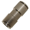 Push in fitting nickel plated brass straight union